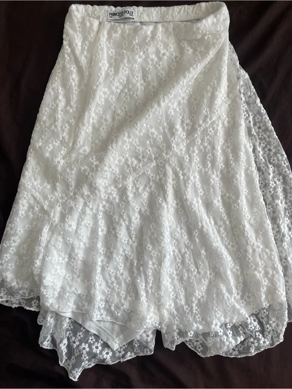 Princess Polly White Lace Halter Crop & A-Line Skirt Set - Picture 3 of 4